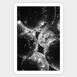 Black and White Disco Shining Balls Sticker